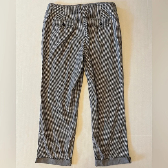 Talbots Black & White Gingham Cuffed Pants Size 10 - Picture 4 of 6